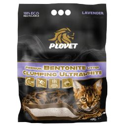 Kočkolit Plovet Premium Podestýlka Bentonite Ultra White Lavender 10L
